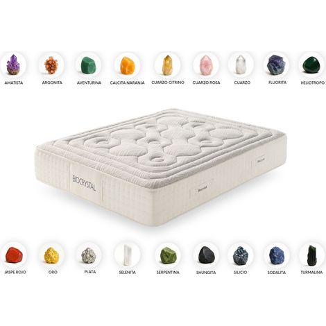 Matelas Mousse à memoire de forme Biocrystal Selenium 30 - 150X190 cm - Moonia (1/5)