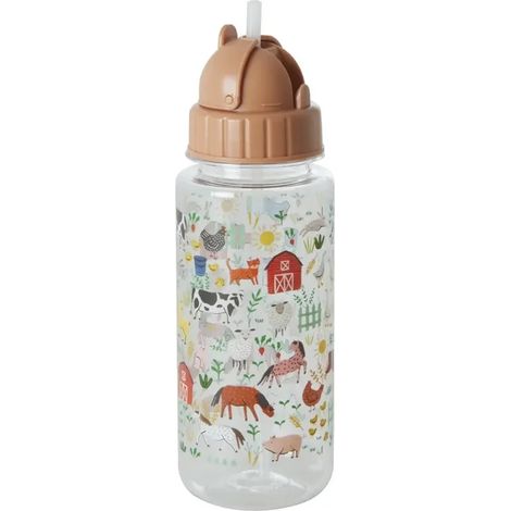 RICE Trinkflasche Kinder - Farm Print, 450 ml, kunststoff (1/2)