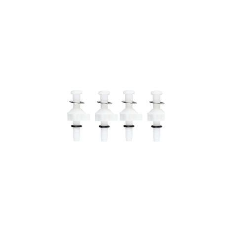 Lot de 4 vis de fixation pour abattant de WC en plastique et acier inoxydable pour salle de bain avec accessoires complets blanc