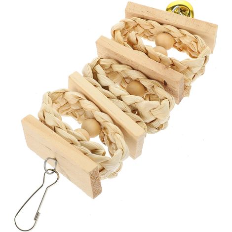 Hanging Parrot Chew Toy for Birds - Durable Accessory for Bird Cages to Keep Your Parrot Occupied (1/5)