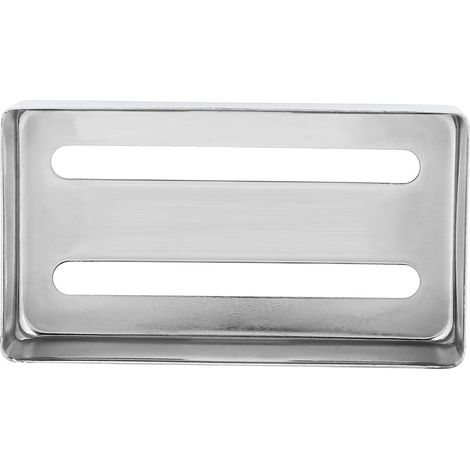 Étui en métal argenté pour micros guitare, couverture Humbucker laiton deux fentes pour guitares électriques (1/4)