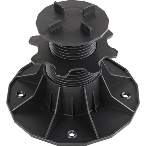 MINKUROW Juego de 10 pies de pedestal ajustables en altura con cruz para losas de patio, losas de piedra, baldosas, tamaño: 65-145 mm (1/5)