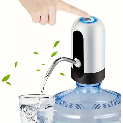 Pompe à eau automatique rechargeable par USB pour bouteilles d'eau de 3 à 5 gallons, Chrui (blanche) (1/5)
