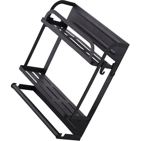 Étagère de rangement magnétique pour réfrigérateur, support à épices magnétique robuste, style B, double couche (1/5)