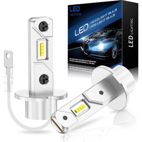 H3 LED-Lampen 12V 6500K Weiß CSP Canbus Chips Fehlerfrei IP68 Für Auto (1/5)