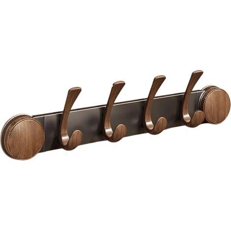 Robuste, vakuumversiegelte Klebehaken aus Metall und Holz, ideal für Eingangsbereiche, Badezimmer und Küchen. Keine Bohrungen erforderlich. Perfekt zur Aufbewahrung von Taschen, Handtüchern und Hüten.
