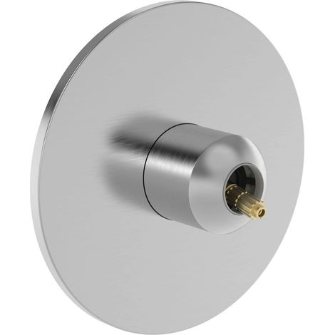 Hansa Fertigmontageset Duscharmatur, Wandmontage, Einhebelmischer, Blueclick, Rosette rund, Stahl gebürstet, 8261902080 (1/5)