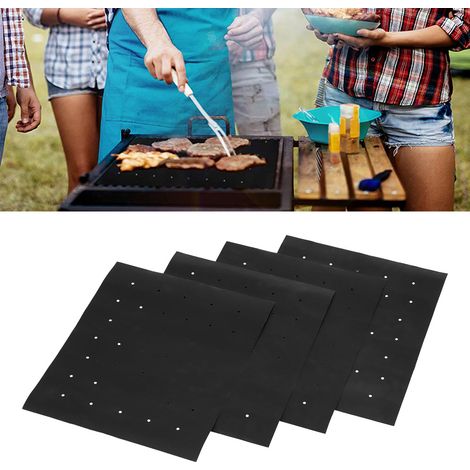 Tapis de barbecue perforé en téflon 40 x 33 cm, antiadhésif et résistant aux hautes températures (1/5)