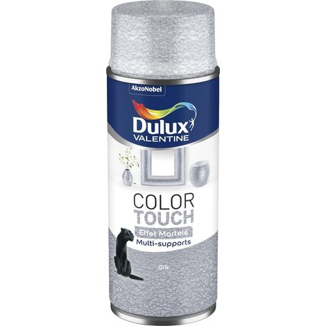Peinture Aérosol Color Touch - Effet Martelé Gris Alu 400 ml - Dulux Valentine