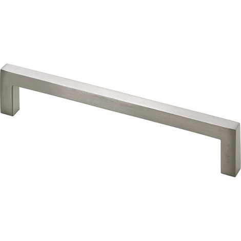 Hettich Möbelgriff Edelstahl Optik 8 x 136 x 28 mm - 1 Stück Möbelbeschläge