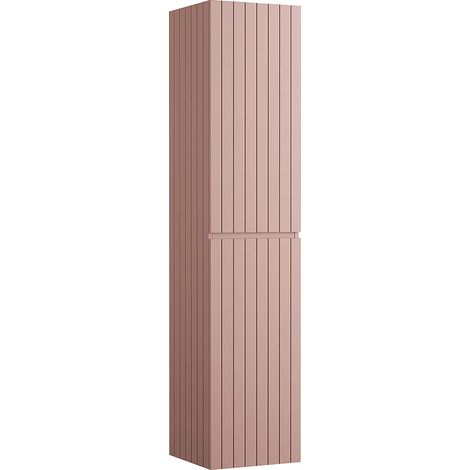 Colonne de salle de bain suspendue striée rose - H160 cm - SATARA (1/4)