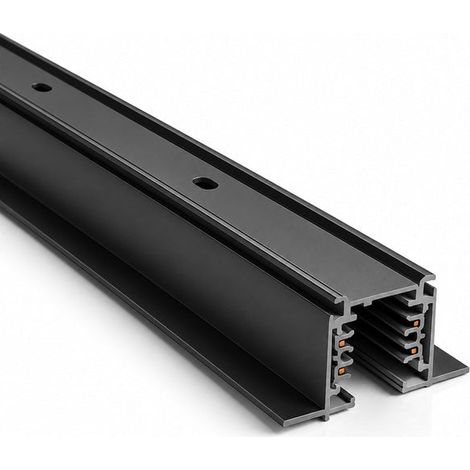 Rail Encastrable Triphasé 1m Noir - SILAMP (1/2)