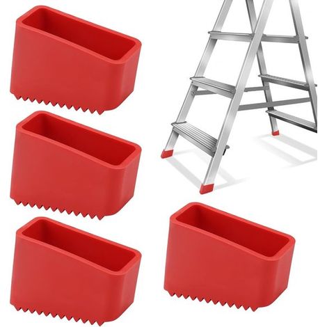4 embouts en caoutchouc pour échelle - Pieds d'échelle en caoutchouc - Pieds d'échelle en caoutchouc - Pour échelles solides - Tapis antidérapants pour pieds d'échelle - Embouts d'échelle - Chaussette (1/5)
