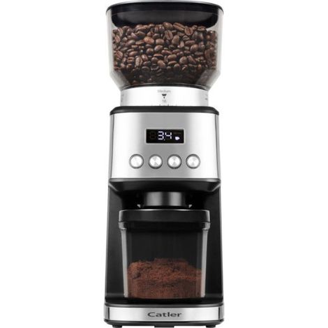 Moulin à café électrique CATLER CG 510 - Meules inox - 31 niveaux de mouture réglables - Écran LCD - Café moulu - Inox (1/5)