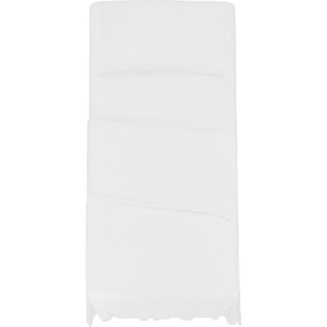 KLULK Set Lenzuola Completo Letto Singolo Bianco, Lenzuolo Sotto Con Angoli + Lenzuolo Sopra + Federa 100% Cotone (1/5)