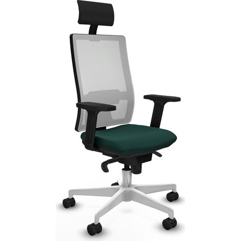 Sedia da ufficio piqueras y crespo Horna bianco pelle sintetica