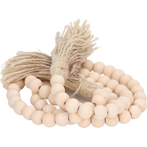 Guirlande de perles en bois, confectionnée à la main avec soin et confort optimal, style bohème, perles de prière (1/5)