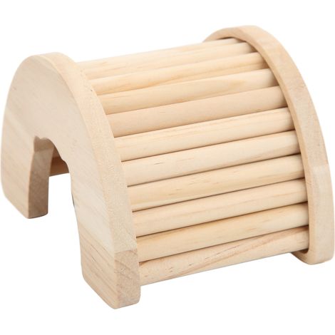 Pont en bois en forme d'arche pour hamster, jouet multifonctionnel pour rat, cochon d'Inde, chinchilla, furet et ours doré (1/5)