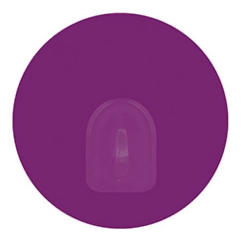 Lot de 2 Crochets rond mural repositionnables Violet MSV