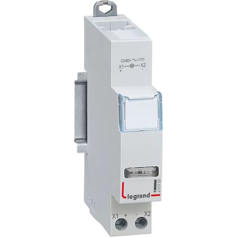 Legrand 412925 LED-Anzeige cx³ – einfach 12/48 V weiß – 1 Modul (1/2)
