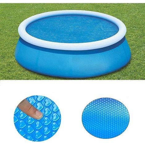 180cm Couverture Solaire de Piscine Ronde,Bâche Solaire Bleu Film d'isolation Thermique pour Piscine,Couverture Solaire Protection UV Film à Bulles pour Piscine Ronde Hors Sol (1/5)