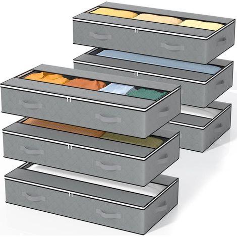 GoMaihe Unterbettkommode 6er Set Vliesstoff mit Verstärkten Griffen und (1/5)