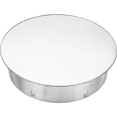 Tapa de chimenea, junta ajustable, tapa para orificio redondo, apta para tubos de 200 mm de diámetro, color plata. (1/5)