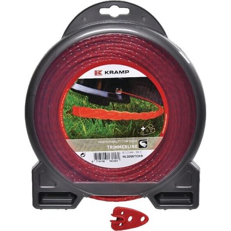 Hilo de corte di谩metro3.3mm x 46m trenzado silencioso rojo UNIVERSAL NL3346TCKR