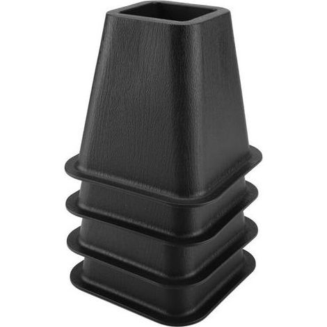 SJLERST Ensemble de 4 rehausseurs de meubles noirs, pour lit, chaise, Table de bureau (1/5)