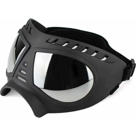 Lunettes pour Chien Lunettes pour Animaux de Compagnie, Lunettes pour Moyen Grand Chien de Anti-UV Imperméable et Coupe-Vent - Noir (1/4)