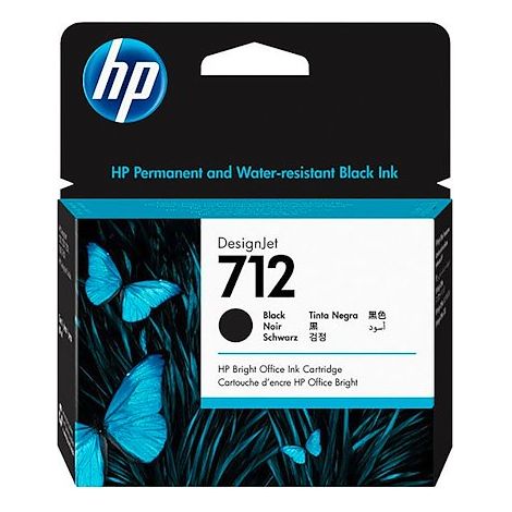 HP 712 80-ml Black DesignJet Ink Cartridge cartouche d'encre 1 pièce(s) Original Rendement élevé (XL) (1/5)