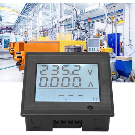 Compteur électrique AC80-300V 20A à affichage numérique : mesure de la tension, du courant, de la puissance, de la consommation d'énergie, du temps et des paramètres électriques. (1/5)