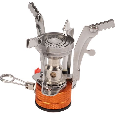 Tragbare 3000-Watt-Campingküche, Mini, aus Edelstahl 304, mit dreieckigem Ständer und Elektronik, ideal für Camping, Wandern und Picknicks. (1/5)