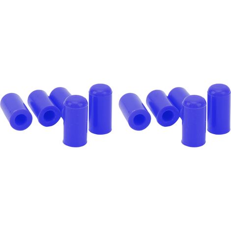 10 Bouchons d'extrémité silicone 6mm pour tuyau d'admission, résistants à l'usure, flexibles, étanches, pour automobile, bleu (1/5)