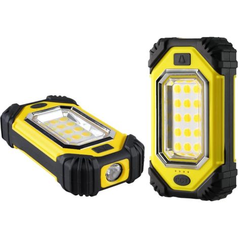 Lampe Chantier, 8000mAh Projecteur LED Rechargeable 1000LM Projecteur de Chantier avec Aimants & Crochet, 6 Modes Lampe de Travail Portable pour (1/5)