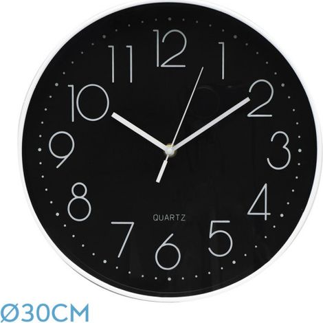 Orologio Da Parete Time Bianco-nero 30d Movimento Continuo (1/4)