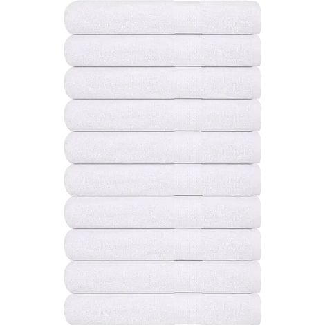 Serviettes de sauna, 100 % coton, ultra-absorbantes, Blanc (1/2)