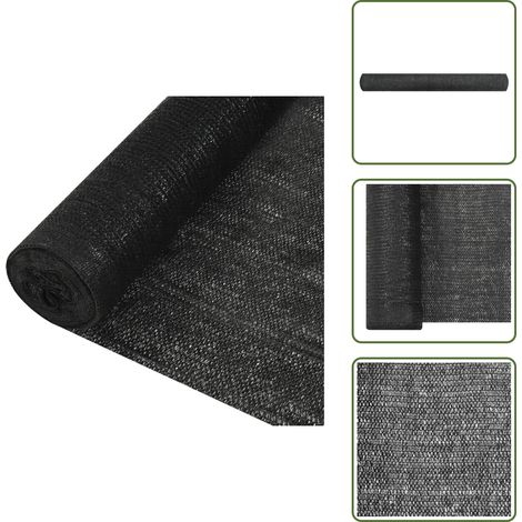 Privacy giardino - vidaXL Rete per Privacy Nera 1,5x50 m in HDPE 195 g/m² - Rete nera