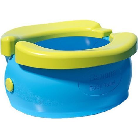 Pot de voyage pour tout-petits, toilettes pliables en forme de banane, bleu (1/5)