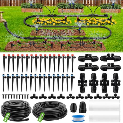 Garden Drip Watering Kit, 25 m + 15 m Drip Irrigation Kit, Adjustable Nozzles for Plants, Vegetables, Flowers and Lawns (1/5)