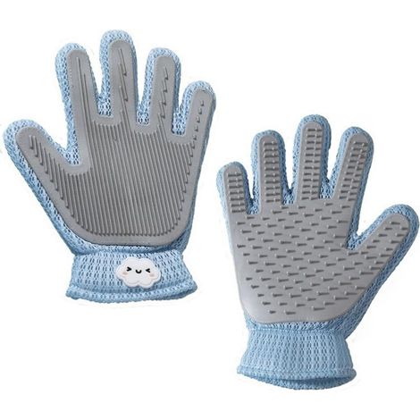Gant de toilettage chat 2 en 1, gant double face anti-poils pour chiens et chats, soin doux (1/5)