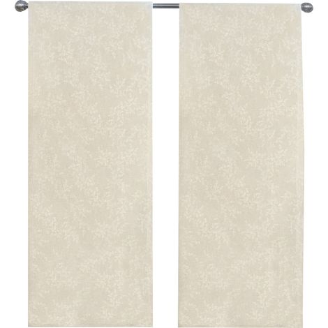 Tende Casa Finestre Porte Interno Coppia 2pz Tessuto Semitrasparente Elegante Moderna Beige - 60x240 Cm