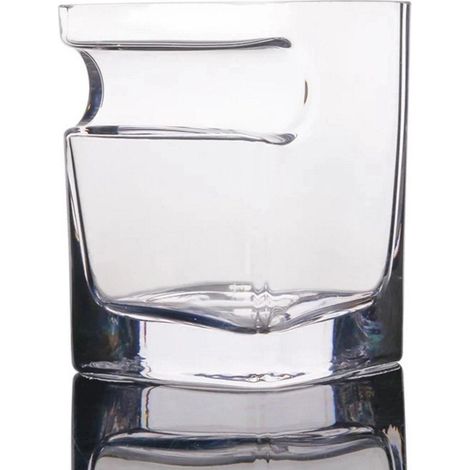Verre À Whisky - Cristal Sans Plomb 5 Mm Épaisseur - Forme Carrée Avec Repose-Cigare Intégré - 320 Ml - 1 Pièce (1/5)