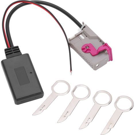Bluetooth 5.0 32 broches adaptateur radio stéréo sans fil câble AUX de remplacement pour A3 A4 A6 A8 TT R8 RNS‑E navigation