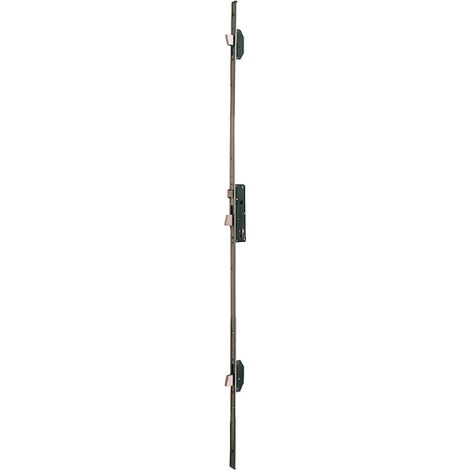 Serrure 3 points pêne dormant à rouleau ELECTA têtière plate entraxe 85 mm axe 30 mm - ISEO