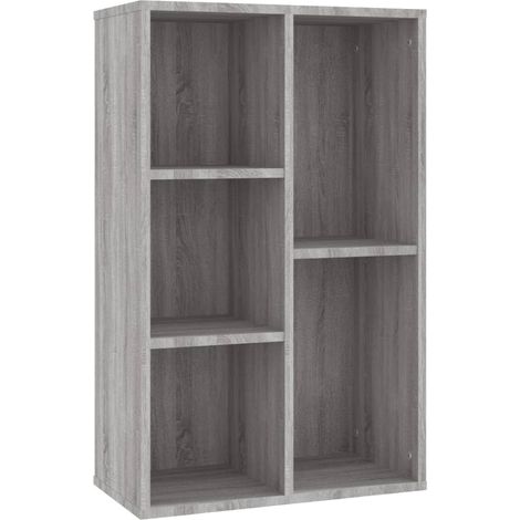 Bibliothèque-Buffet sonoma gris 50x25x80 bois d'ingénierie (1/5)