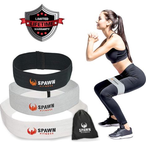 Bandes de résistance pour les jambes et les hanches, bandes élastiques en tissu pour le yoga, le Pilates, la rééducation, le fitness et les exercices à domicile, bandes de renforcement pour les hanche (1/5)