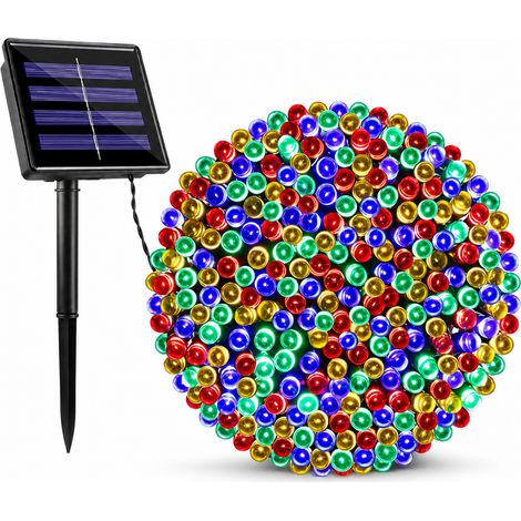 Guirlande Lumineuse Solaire LED Multicolore, Étanche Extérieur, 200 LED, 8 Modes, Décoration de Noël (1/5)