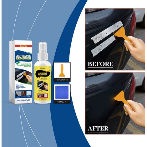 Adhesive Remover for Cars - Convenient Daily Care Spray for Removing Sticky Residues from Multiple Surfaces - 120ml + Scraper x1 + Towel x1 -- BIEMMEDUE (1/5)