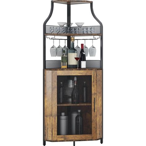 Weinregal, Metallkonstruktion, 152 cm Breite, 45 cm Tiefe, Eckdesign, Montage erforderlich (1/2)
